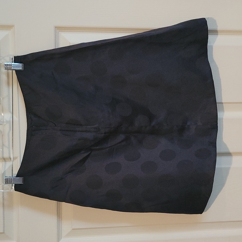 Maurices black on black polka dot skirt